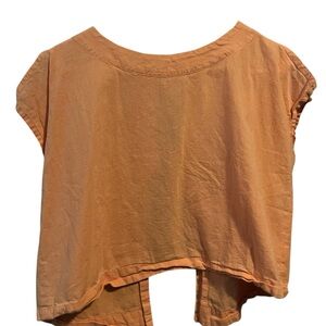 Pamut Casual coral Crop Top for Women